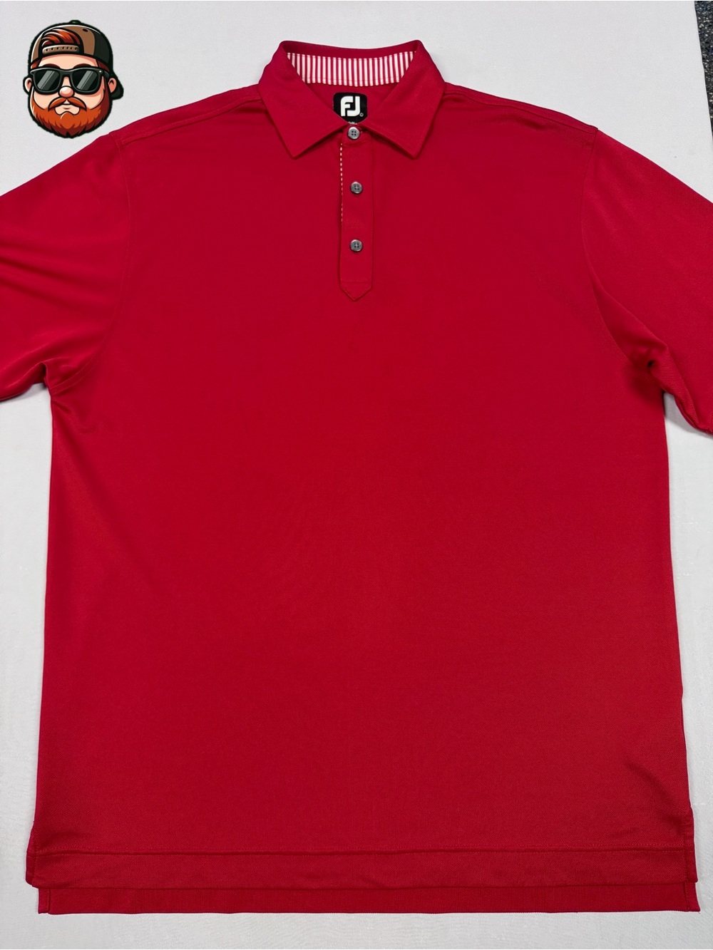 FootJoy Men's Performance Golf Polo Shirt Red, Short Sleeve, Large